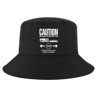 Caution Backing Rv In Funny Camping Outoors Cool Comfort Performance Bucket Hat
