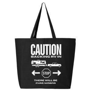 Caution Backing Rv In Funny Camping Outoors 25L Jumbo Tote