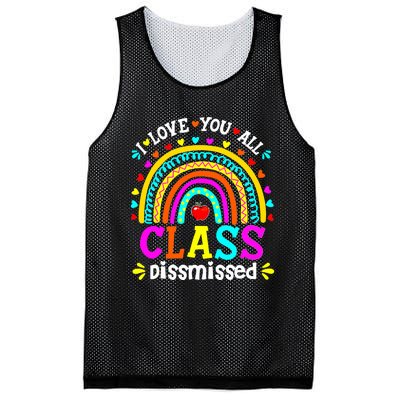 Cute Boho Rainbow Class Dismissed Last Day Of School Teacher Mesh Reversible Basketball Jersey Tank