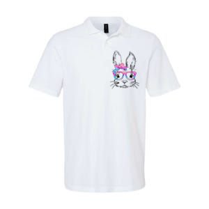 Cute Bunny Rabbit Face Tie Dye Glasses Easter Day Softstyle Adult Sport Polo