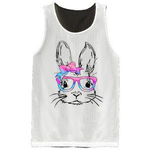 Cute Bunny Rabbit Face Tie Dye Glasses Easter Day Mesh Reversible Basketball Jersey Tank