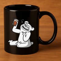 Cotton Bureau Root Bear 11oz C Handle Ceramic Mug