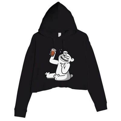 Cotton Bureau Root Bear Crop Fleece Hoodie