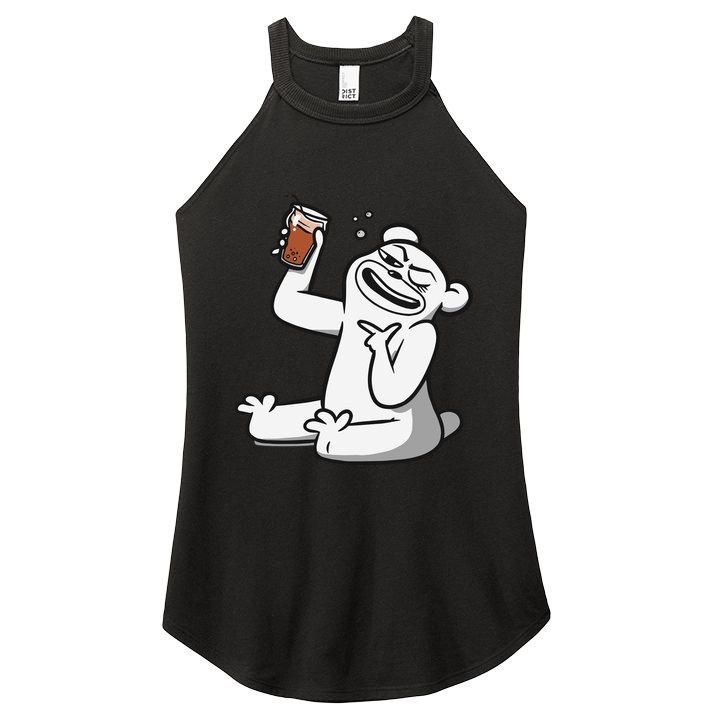 Cotton Bureau Root Bear Women's Perfect Tri Rocker Tank