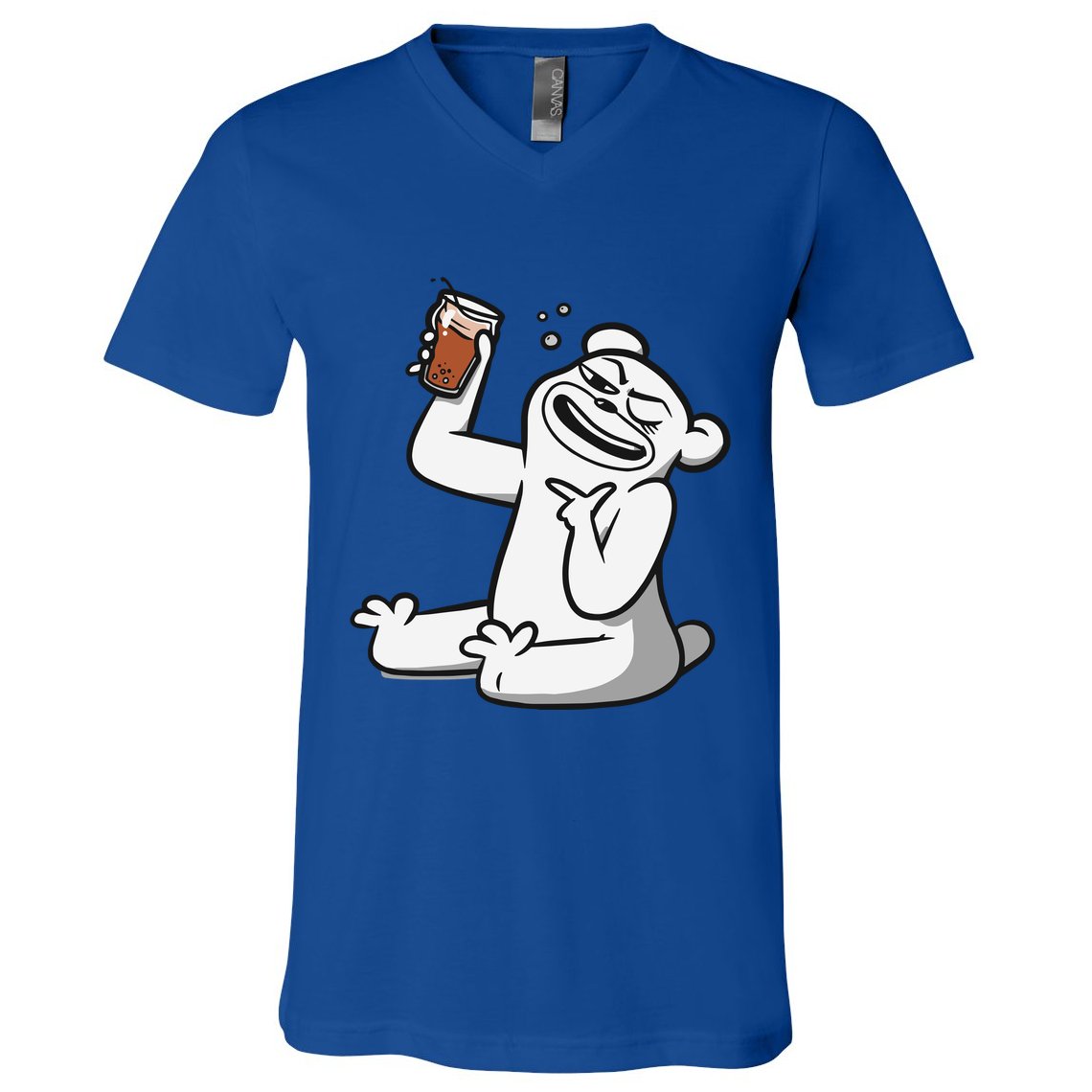Cotton Bureau Root Bear V-Neck T-Shirt