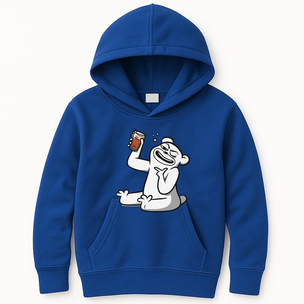 Cotton Bureau Root Bear Kids Hoodie