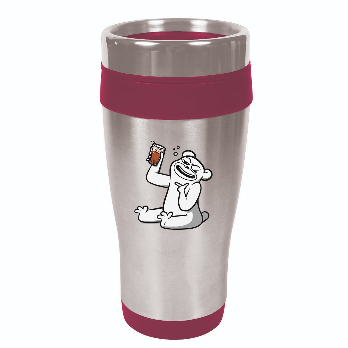 Cotton Bureau Root Bear 16oz Travel Tumbler