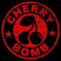 Cherry Bomb Retro Cherries Design Distressed Magnet