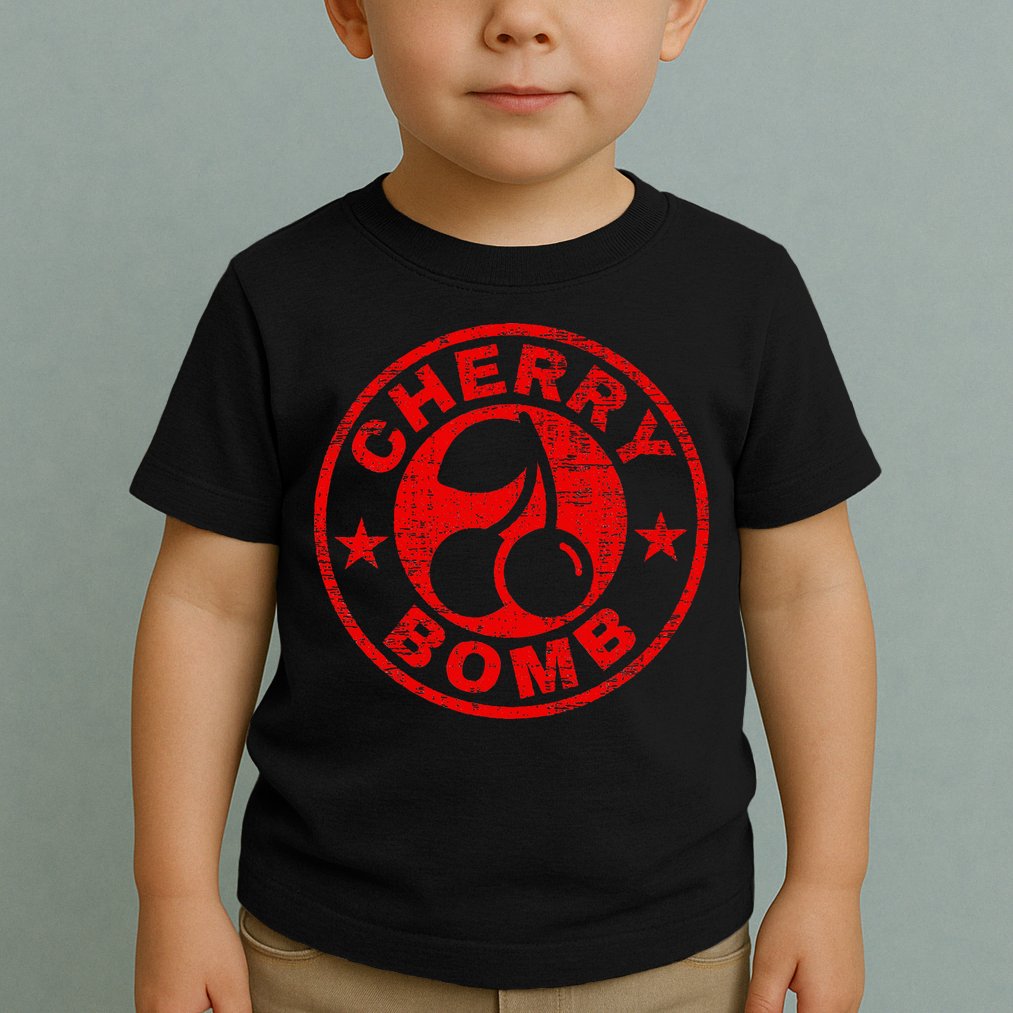 Cherry Bomb Retro Cherries Design Distressed Toddler T-Shirt