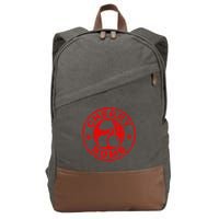 Cherry Bomb Retro Cherries Design Distressed Cotton Canvas Backpack