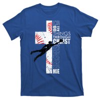 Christian Baseball Religious Cross Graphic T-Shirt