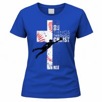 Christian Baseball Religious Cross Graphic Women's T-Shirt