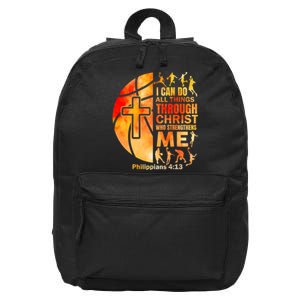 Christian Basketball Religious Bible Verses 16 in Basic Backpack