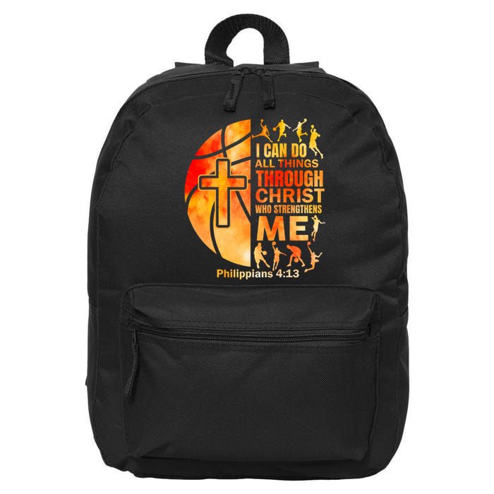 Christian Basketball Religious Bible Verses 16 in Basic Backpack