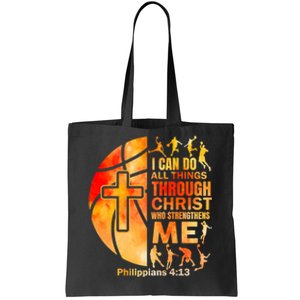 Christian Basketball Religious Bible Verses Tote Bag