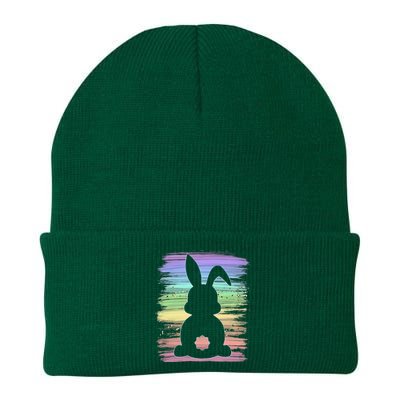 Cute Bunny Rabbit Pastel Happy Easter Day Knit Cap Winter Beanie