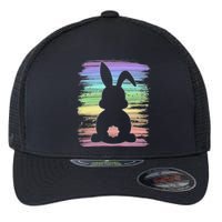 Cute Bunny Rabbit Pastel Happy Easter Day Flexfit Unipanel Trucker Cap