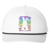 Cute Bunny Rabbit Pastel Happy Easter Day Snapback Five-Panel Rope Hat