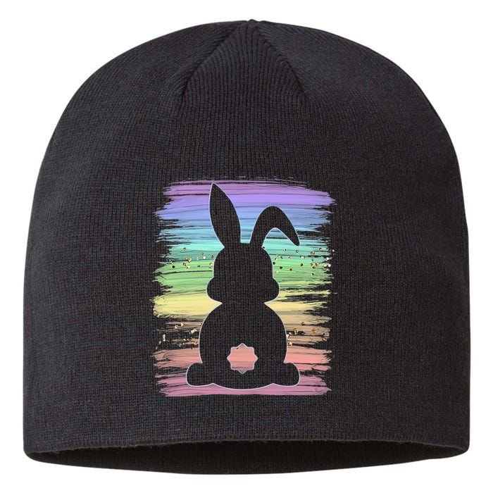 Cute Bunny Rabbit Pastel Happy Easter Day Sustainable Beanie