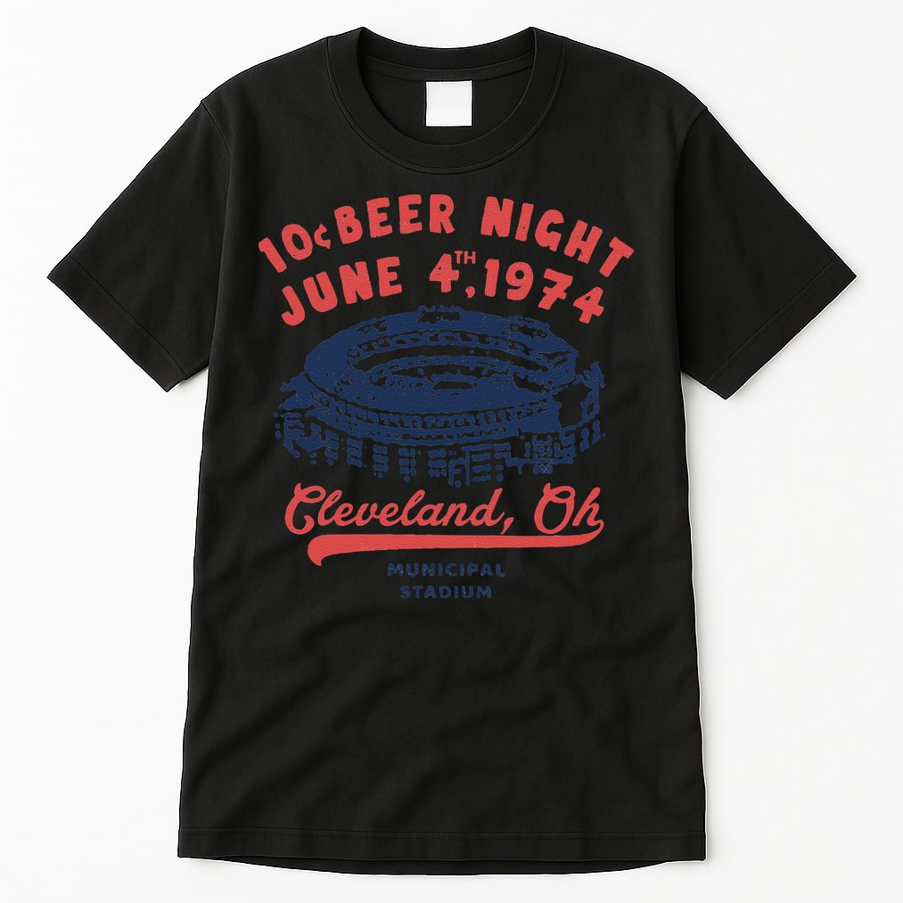 Cleveland Baseball Retro 10 Cent Beer Night Tall T-Shirt