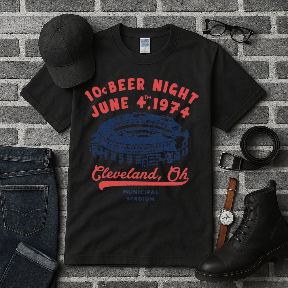 Cleveland Baseball Retro 10 Cent Beer Night Tall T-Shirt