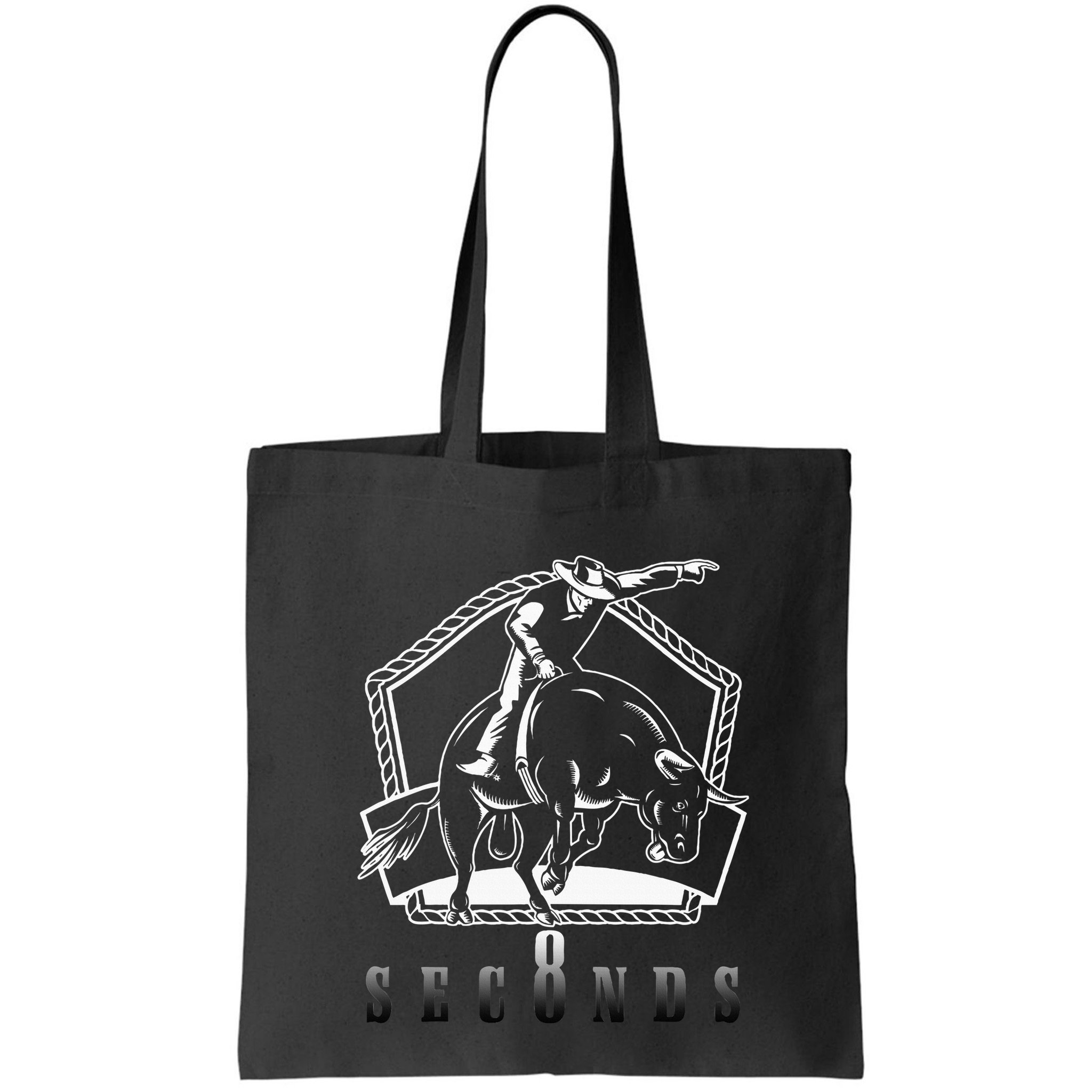 Cowboy Bull Riding Ask Me In Eight Seconds Bag