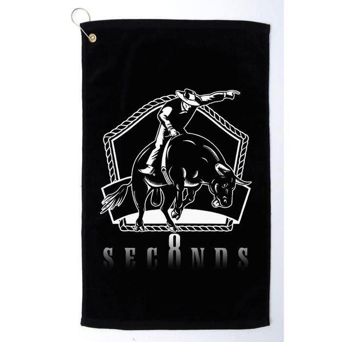 Cowboy Bull Riding Ask Me In Eight Seconds Golf Towel