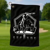 Cowboy Bull Riding Ask Me In Eight Seconds Golf Towel