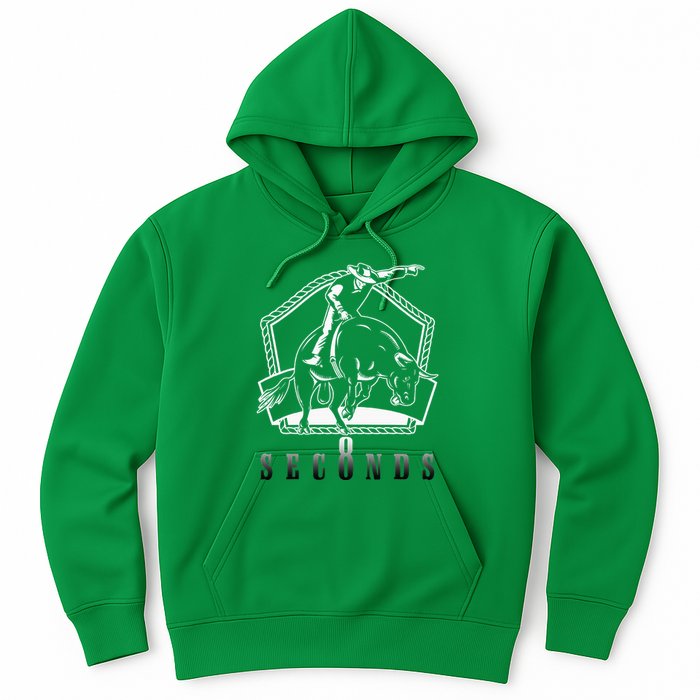 Cowboy Bull Riding Ask Me In Eight Seconds Hoodie