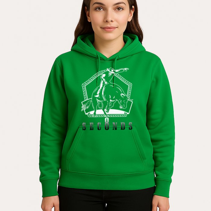 Cowboy Bull Riding Ask Me In Eight Seconds Hoodie