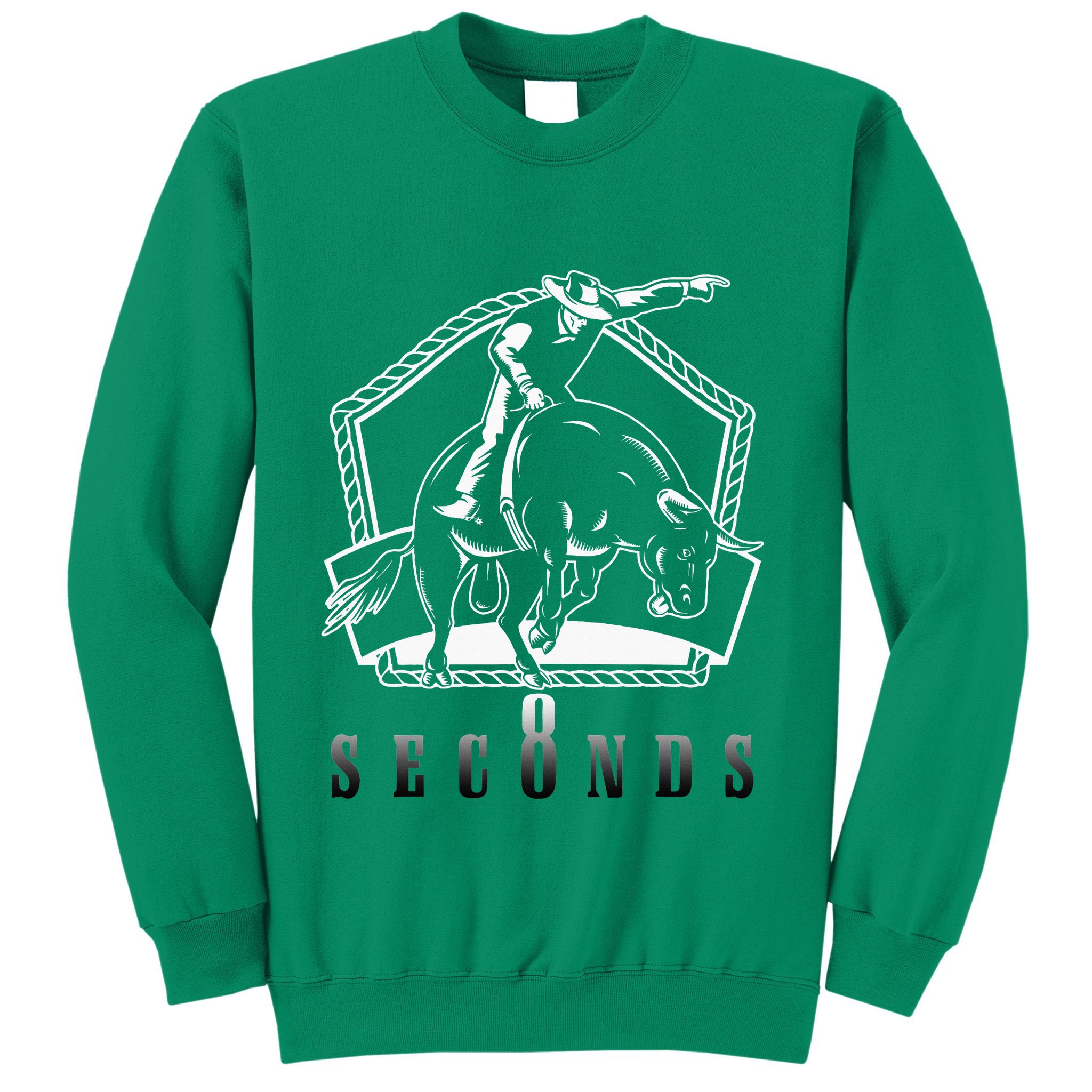 Cowboy Bull Riding Ask Me In Eight Seconds Sweatshirt