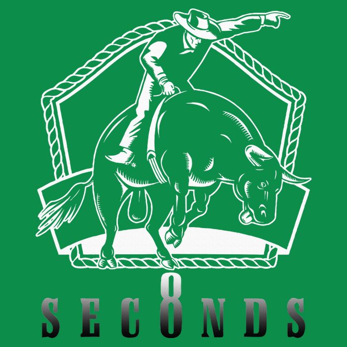 Cowboy Bull Riding Ask Me In Eight Seconds Poster