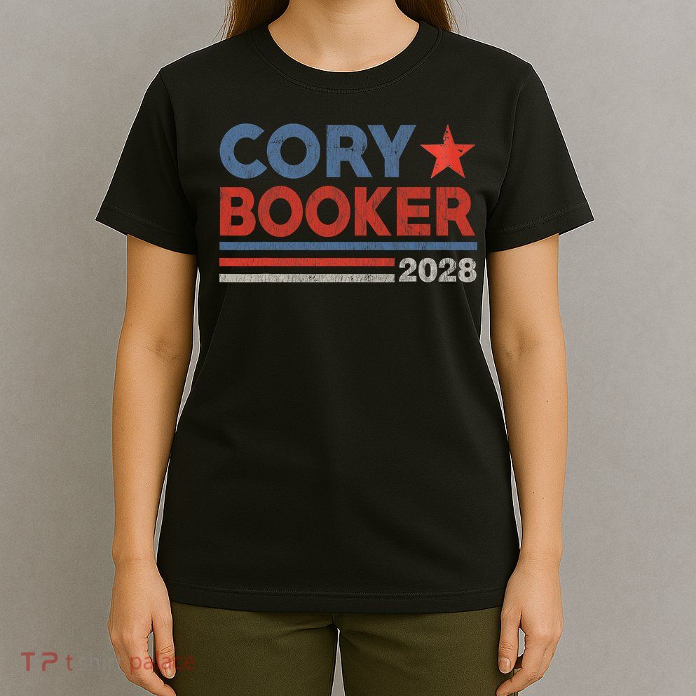 Cory Booker Retro Stripe - Cory Booker For President 2028  T-Shirt