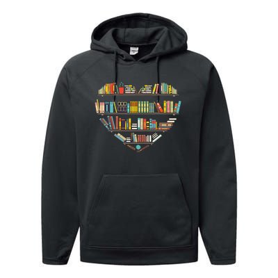 Cool Books Reading Wo Book Lover Literacy Librarian Performance Fleece Hoodie