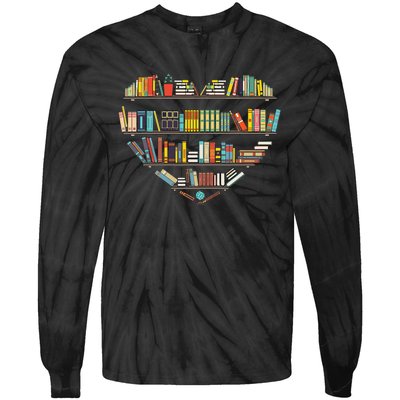 Cool Books Reading Wo Book Lover Literacy Librarian Tie-Dye Long Sleeve Shirt