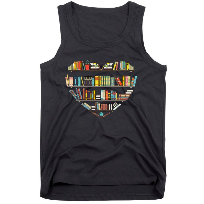 Cool Books Reading Wo Book Lover Literacy Librarian Tank Top