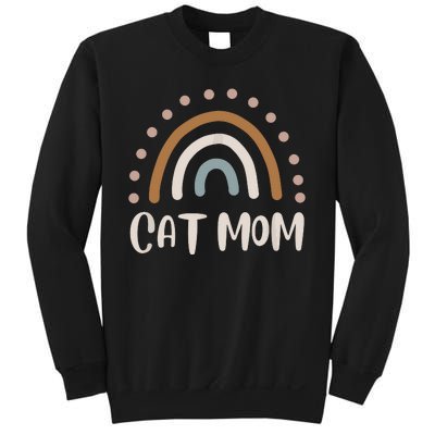 Cute Boho Rainbow Cat Mom Sweatshirt