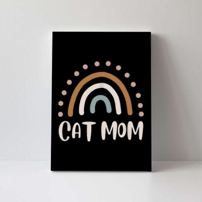 Cute Boho Rainbow Cat Mom Canvas