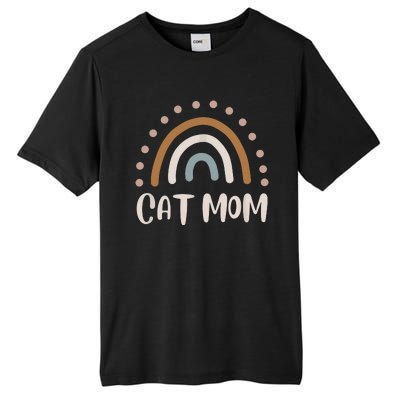 Cute Boho Rainbow Cat Mom Tall Fusion ChromaSoft Performance T-Shirt