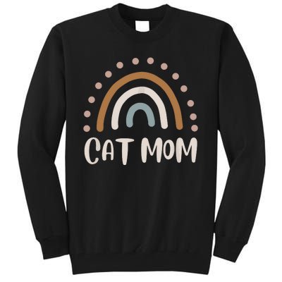 Cute Boho Rainbow Cat Mom Tall Sweatshirt