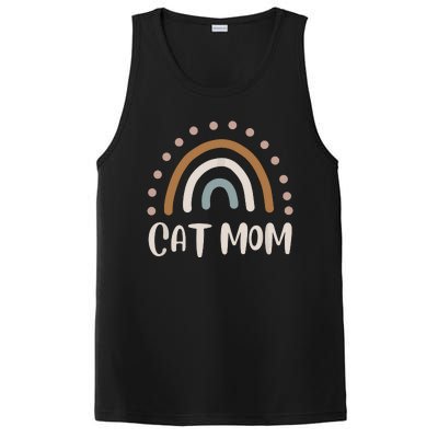 Cute Boho Rainbow Cat Mom PosiCharge Competitor Tank