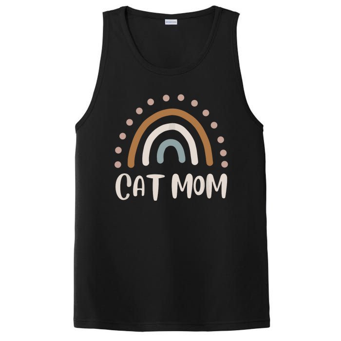 Cute Boho Rainbow Cat Mom PosiCharge Competitor Tank