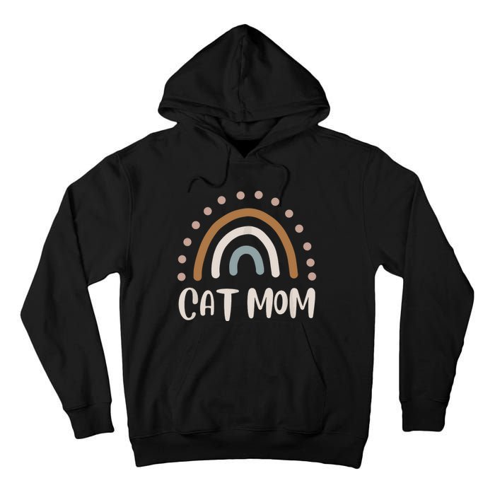 Cute Boho Rainbow Cat Mom Tall Hoodie