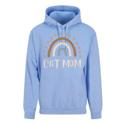 Cute Boho Rainbow Cat Mom Unisex Surf Hoodie