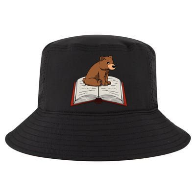 Cute Bear Reading Books Literature Nature Cool Comfort Performance Bucket Hat