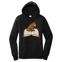 Cute Bear Reading Books Literature Nature Women's Pullover Hoodie