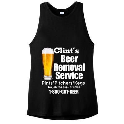 Clints Beer Removal Service Pints Pitchers Kegs Ladies PosiCharge Tri-Blend Wicking Tank