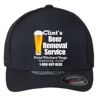 Clints Beer Removal Service Pints Pitchers Kegs Flexfit Unipanel Trucker Cap
