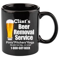 Clints Beer Removal Service Pints Pitchers Kegs 11oz C Handle Ceramic Mug