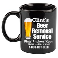 Clints Beer Removal Service Pints Pitchers Kegs 11oz C Handle Ceramic Mug